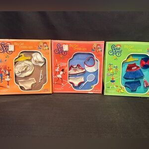 Remco Sweet April "Big Girl Dress-ups" Cheerleader, tennis & Majorette outfits